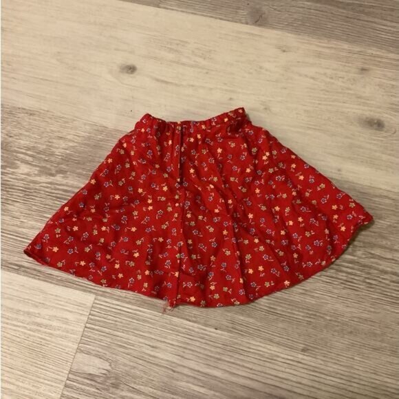 Pleasant Company American Girl of Today Doll Play Outfit Skirt Red Floral 1998 - Picture 2 of 5